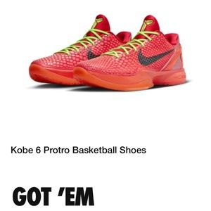 Kobe 6 reverse grinch Nike shoes SZ men’s 5.5 women’s 7